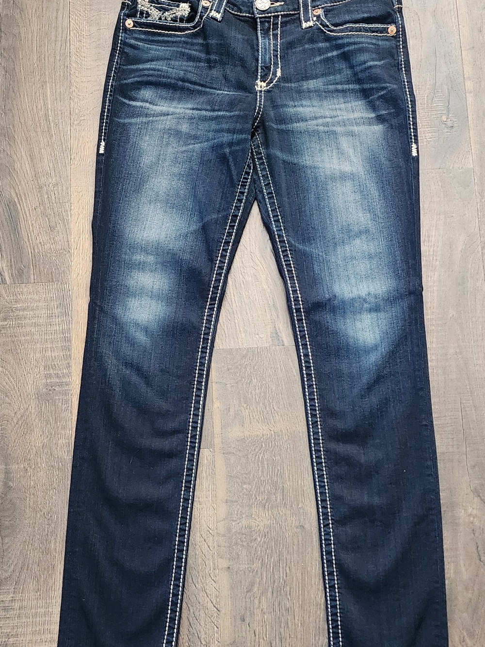 Big Star Indigo Blue Jeans with Contrast Stitching